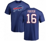 NFL Nike Buffalo Bills #16 Robert Foster Royal Blue Name & Number Logo T-Shirt