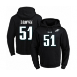 Football Men's Philadelphia Eagles #51 Zach Brown Black Name & Number Pullover Hoodie