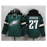 Men Nike Philadelphia Eagles #27 Malcolm Jenkins Green Player Pullover Hoodie