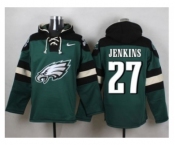 Men Nike Philadelphia Eagles #27 Malcolm Jenkins Green Player Pullover Hoodie