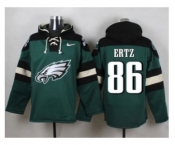 Men Nike Philadelphia Eagles #86 Zach Ertz Green Player Pullover Hoodie