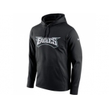 Men Philadelphia Eagles Nike Black Circuit Wordmark Essential Performance Pullover Hoodie