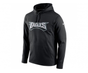 Men Philadelphia Eagles Nike Black Circuit Wordmark Essential Performance Pullover Hoodie