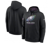 Men's Philadelphia Eagles  2024 NFL Crucial Catch Club Black Performance Pullover Hoodie