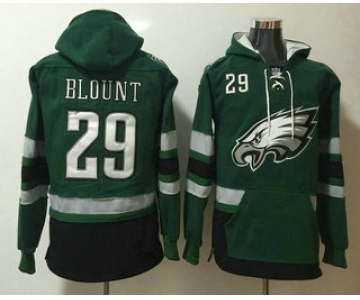 Men's Philadelphia Eagles #29 LeGarrette Blount NEW Midnight Green Pocket Stitched NFL Pullover Hoodie