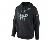 Men's Philadelphia Eagles Nike Black Fly Eagles Fly Pullover Hoodie