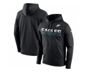 Men's Philadelphia Eagles Nike Black Sideline Circuit Pullover Performance Hoodie