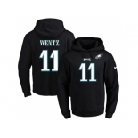 Nike Philadelphia Eagles #11 Carson Wentz Black Name & Number Pullover NFL Hoodie