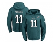 Nike Philadelphia Eagles #11 Carson Wentz Midnight Green Name & Number Pullover NFL Hoodie