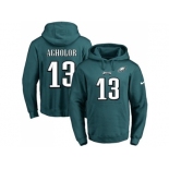 Nike Philadelphia Eagles #13 Nelson Agholor Midnight Green Name & Number Pullover NFL Hoodie