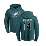 Nike Philadelphia Eagles #14 Mike Wallace Green Name & Number Logo Pullover Hoodie