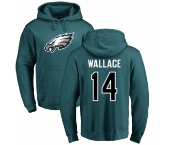 Nike Philadelphia Eagles #14 Mike Wallace Green Name & Number Logo Pullover Hoodie