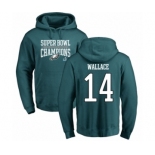 Nike Philadelphia Eagles #14 Mike Wallace Green Super Bowl LII Champions Pullover Hoodie