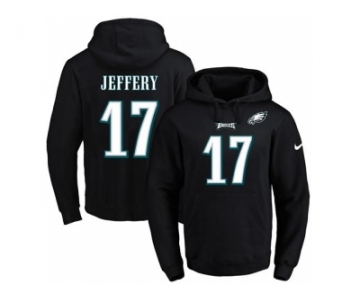 Nike Philadelphia Eagles #17 Alshon Jeffery Black Name & Number Pullover NFL Hoodie