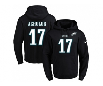 Nike Philadelphia Eagles #17 Nelson Agholor Black Name & Number Pullover NFL Hoodie