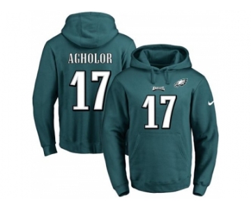 Nike Philadelphia Eagles #17 Nelson Agholor Midnight Green Name & Number Pullover NFL Hoodie