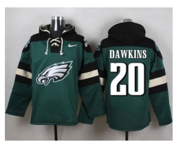 Nike Philadelphia Eagles #20 Brian Dawkins Green Player Pullover Hoodie