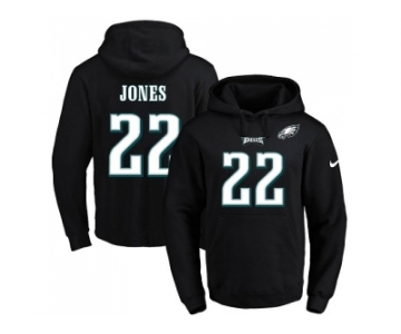 Nike Philadelphia Eagles #22 Sidney Jones Black Name & Number Pullover NFL Hoodie