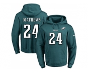 Nike Philadelphia Eagles #24 Ryan Mathews Midnight Green Name & Number Pullover NFL Hoodie