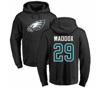 Nike Philadelphia Eagles #29 Avonte Maddox Black Name & Number Logo Pullover Hoodie