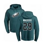 Nike Philadelphia Eagles #29 Avonte Maddox Green Name & Number Logo Pullover Hoodie