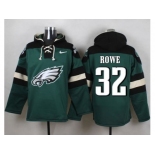 Nike Philadelphia Eagles #32 Eric Rowe Green Player Pullover Hoodie