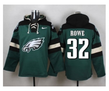 Nike Philadelphia Eagles #32 Eric Rowe Green Player Pullover Hoodie