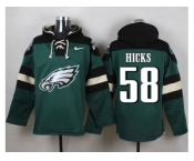 Nike Philadelphia Eagles #58 Jordan Hicks Green Player Pullover Hoodie