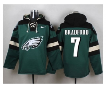 Nike Philadelphia Eagles #7 Sam Bradford Green Player Pullover Hoodie