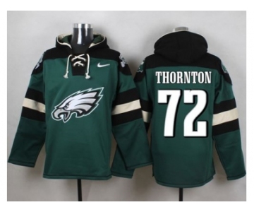 Nike Philadelphia Eagles #72 Cedric Thornton Green Player Pullover Hoodie