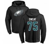 Nike Philadelphia Eagles #75 Josh Sweat Black Name & Number Logo Pullover Hoodie