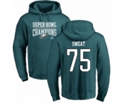 Nike Philadelphia Eagles #75 Josh Sweat Green Super Bowl LII Champions Pullover Hoodie