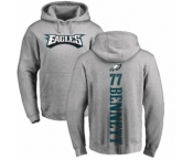 Nike Philadelphia Eagles #77 Michael Bennett Ash Backer Pullover Hoodie