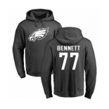 Nike Philadelphia Eagles #77 Michael Bennett Ash One Color Pullover Hoodie