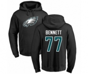 Nike Philadelphia Eagles #77 Michael Bennett Black Name & Number Logo Pullover Hoodie