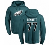 Nike Philadelphia Eagles #77 Michael Bennett Green Name & Number Logo Pullover Hoodie