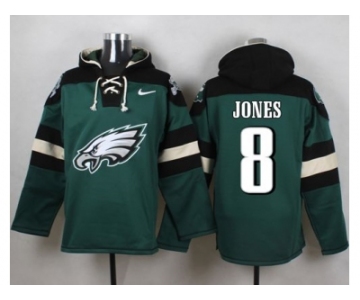 Nike Philadelphia Eagles #8 Donnie Jones Green Player Pullover Hoodie