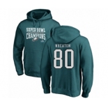 Nike Philadelphia Eagles #80 Markus Wheaton Green Super Bowl LII Champions Pullover Hoodie