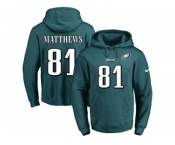 Nike Philadelphia Eagles #81 Jordan Matthews Midnight Green Name & Number Pullover NFL Hoodie