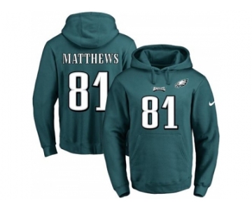 Nike Philadelphia Eagles #81 Jordan Matthews Midnight Green Name & Number Pullover NFL Hoodie