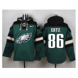 Nike Philadelphia Eagles #86 Zach Ertz Green Player Pullover Hoodie