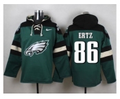 Nike Philadelphia Eagles #86 Zach Ertz Green Player Pullover Hoodie