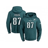 Nike Philadelphia Eagles #87 Brent Celek Midnight Green Name & Number Pullover NFL Hoodie