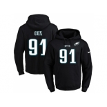 Nike Philadelphia Eagles #91 Fletcher Cox Black Name & Number Pullover NFL Hoodie