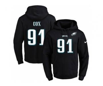 Nike Philadelphia Eagles #91 Fletcher Cox Black Name & Number Pullover NFL Hoodie