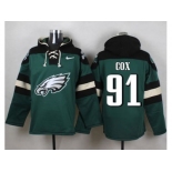 Nike Philadelphia Eagles #91 Fletcher Cox Green Player Pullover Hoodie