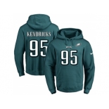 Nike Philadelphia Eagles #95 Mychal Kendricks Midnight Green Name & Number Pullover NFL Hoodie