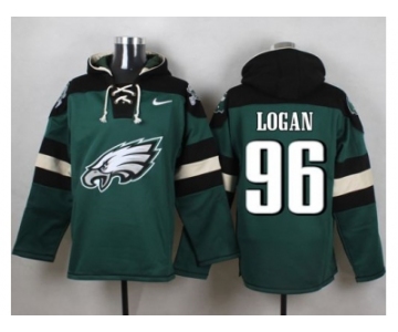 Nike Philadelphia Eagles #96 Bennie Logan Green Player Pullover Hoodie