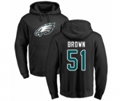 Philadelphia Eagles #51 Zach Brown Black Name & Number Logo Pullover Hoodie