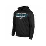 Philadelphia Eagles Majestic Black Synthetic Hoodie Sweatshirt